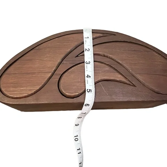Curved Wooden Jewelry Box, Hand Crafted‎ By David Burdette